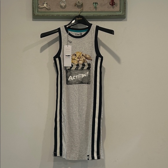 the qt Other - The QT organic cotton Gray Sleeveless tank director rabbit dress Black Stripes